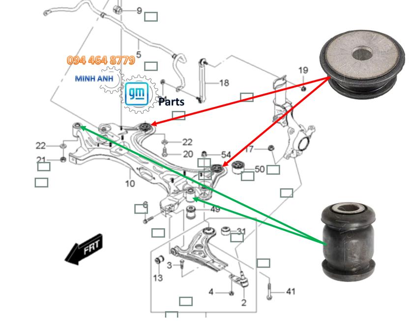Cao Su Giá Đỡ Động Cơ Xe Gentra/ Aveo Chính Hãng GM